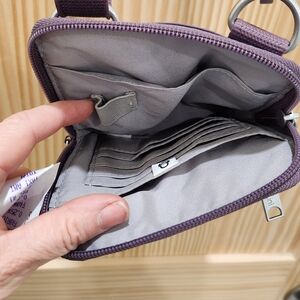 Baggalini Purple Crossbody Bag with Gray Interior